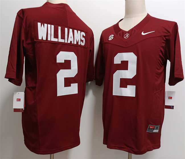 Mens Alabama Crimson Tide #2 Ryan Williams Red F.U.S.E Stitched Football Jersey